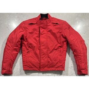 VTG MotoGP Dorna Armored Motorcycle Riding Jacket Womens Small Red Bikercore Y2K